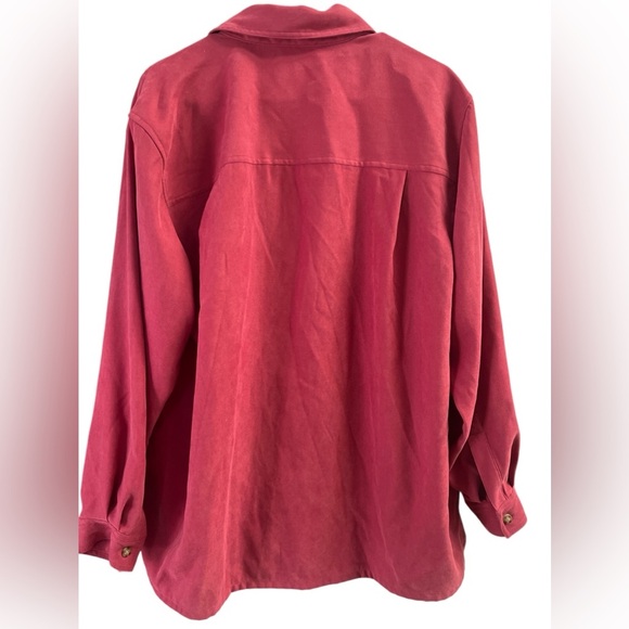 Crazy horse button down long sleeve shacket flannel - Picture 4 of 4